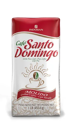 Vista 2 de Café Santo Domingo + Café Santo Domingo Caracolillo (Peaberry) Café molido - Paquete de bolsas de 16 oz - Productos de la República Dominicana