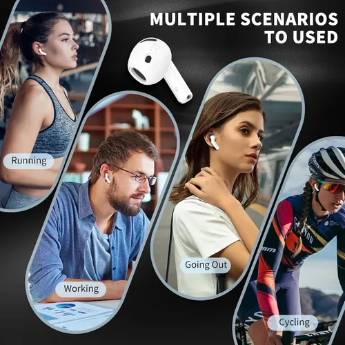 Vista 7 de [5 pares] para AirPods 4 Fundas para Puntas de Oído Deportivas Antideslizantes y Anti Rayones de Piel de Silicona Suave Puntas de Oído AirPods 4 Gen