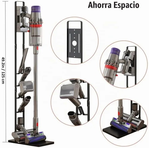 Vista 2 de Soporte de aspiradora Foho, soporte de soporte de almacenamiento, soporte de aspiradora estable compatible con Dyson V15 V11 V10 V8 V7 V6