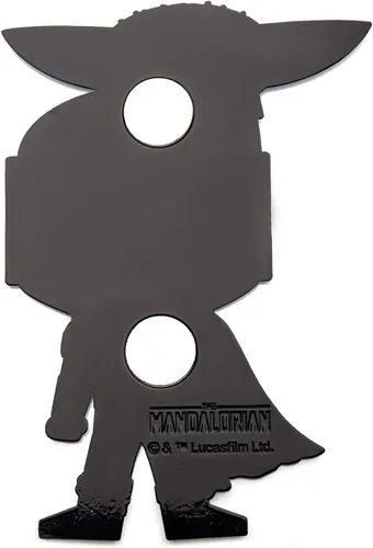Vista 3 de Star Wars Mandalorian Season 2 Mando and The Child - Pin de esmalte magnético de 6 pulgadas con fuerte sujeción magnética Producto con licencia