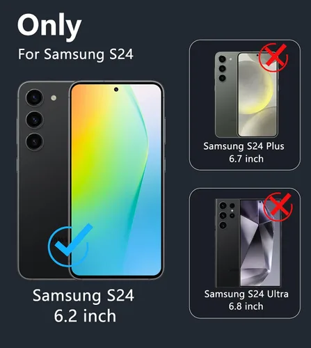 Vista 2 de FNTCASE Funda para Samsung Galaxy S24: compatible con carga magnética, antiamarillamiento, a prueba de golpes, funda protectora para teléfono