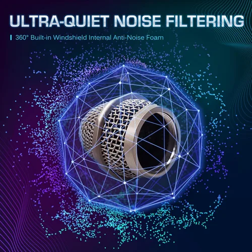Vista 4 de CAROL E dur-916S - Micrófono vocal dorado XLR con cable para cantar, micrófono supercardioide dinámico con sistema de montaje de doble choque
