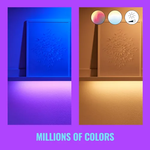 Vista 5 de WiZ Connected Kit de base de tira de luz LED de 13 pies + extensión, tira de luz LED multicolor que cambia de color para tu hogar inteligente
