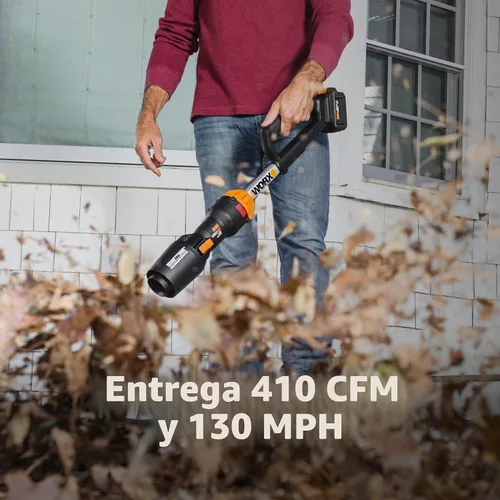 Vista 5 de WORX Soplador de hojas inalámbrico, soplador eléctrico de 20 V