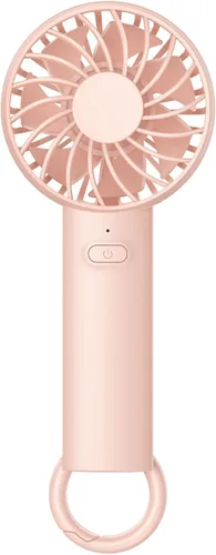Vista 9 de Lamicall Mini ventilador portátil, ventilador de mano de 3 velocidades, ventilador personal recargable, secadora de pestañas de maquillaje