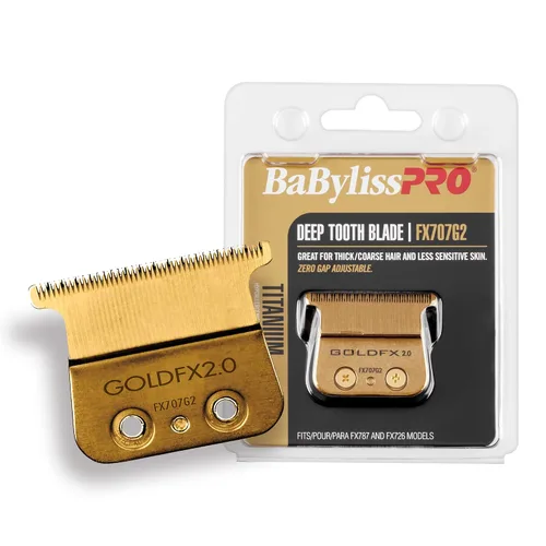 Vista 10 de BaBylissPRO Replacement Blades, Deep-Tooth T-Blades for Outlining Hair Trimmers