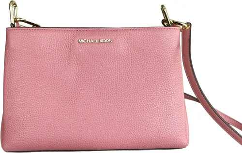 Vista 9 de Michael Kors Trisha - Bolso bandolera mediano con triple compartimento, piel rosa, Rosa