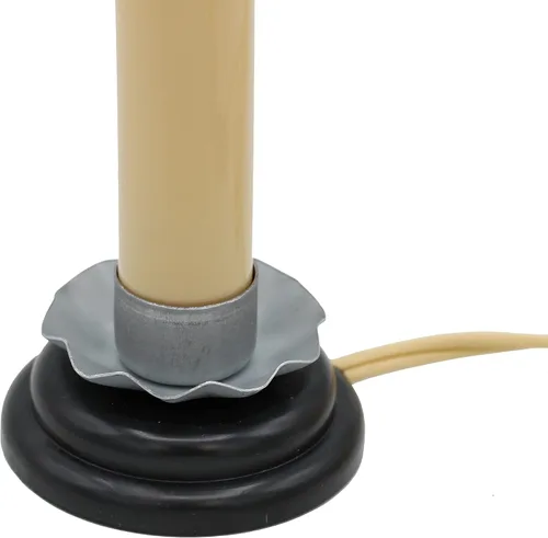 Vista 5 de Creative Hobbies Lámpara de vela eléctrica rústica de 7 pulgadas con interruptor de encendido/apagado, cable marfil de 5 pies, base de metal
