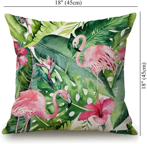Vista 20 de Solekla Funda de almohada cuadrada de lino y algodón con flores blancas y negras, funda de cojín decorativa para sofá de 18 x 18 pulgadas Sl157