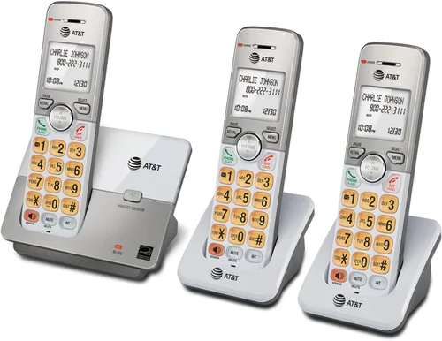 Vista 11 de AT&T EL51303 3 teléfonos inalámbricos DECT 6.0 para el hogar con altavoz en el auricular bidireccional, pantalla retroiluminada, teclado iluminado