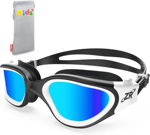 Vista 30 de ZIONOR Gafas de natación para niños, G1 MINI con protección UV, polarizadas, antivaho, para edades de 6 a 14 años Glare-Reducing Polarized Lenses