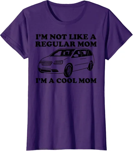 Vista 12 de Camiseta divertida de mamá con texto en inglés "I'm Not Like A Regular Mom I'm A Cool Mom", Blanco, S