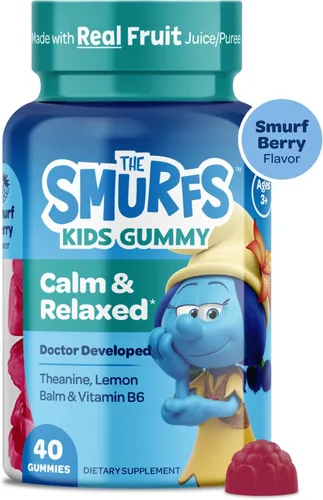 Vista 9 de Smurfs Kids Gomitas Calmantes Gomitas Calmantes para Niños con Melisa y L-Teanina Hechas con Fruta Real Desarrollado por Doctores Sin