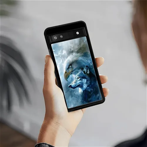 Vista 1109 de Compatible con Google Pixel 4A 5G Mobile Case Creative Acrylic Panel trasero Silicona Protección Grip especialmente diseñado para Google Pixel 4A 5G