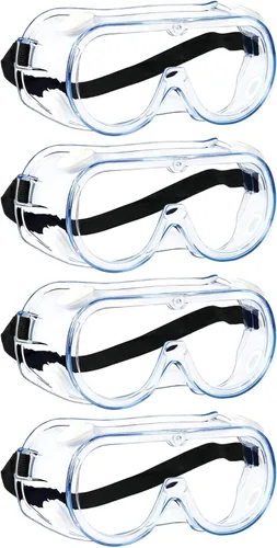 Vista 9 de MELASA Anteojos de seguridad ANSI Z87.1, antivaho gafas protectoras de laboratorio, gafas de protección ocular Comfortable Soft Edge Design
