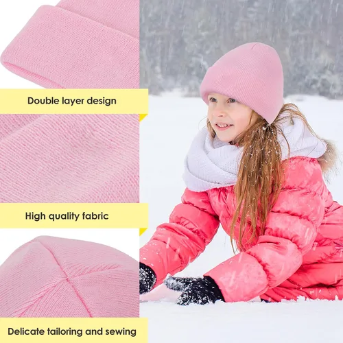 Vista 3 de Zando Toddler Beanies for Baby Winter Hat Kinit Winter Hats for Kids Warm Cap Baby Boy and Girl Beanie Hat 0-8T