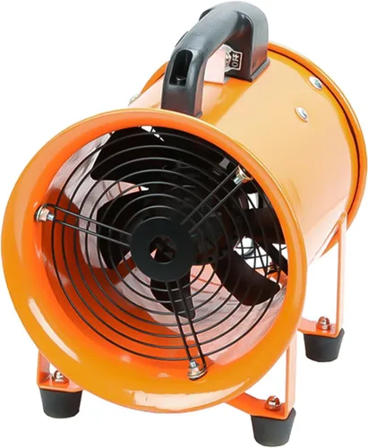 Vista 8 de Ventilador portátil de alta velocidad de 10 pulgadas, ventilador de escape industrial con manguera de conducto flexible de 16.4 pies, ventilador