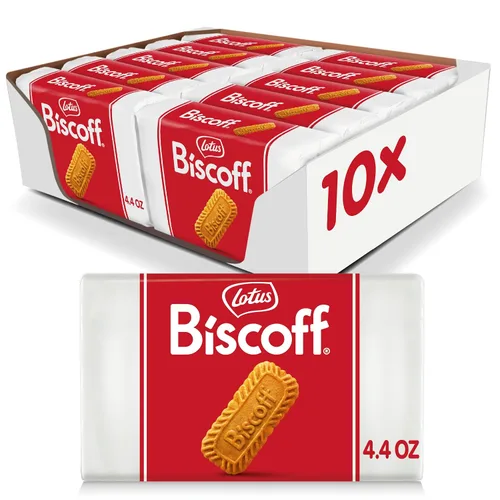 Vista 8 de Lotus Biscoff, galletas caramelizadas, sin OMG + veganas, 8.8 onzas Galletas crujientes caramelizadas sin colores artificiales ni sabores
