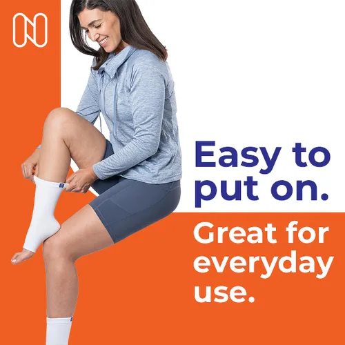 Vista 6 de NanoSocks Calcetines de compresión para mujeres y hombres (1 par) - Mejor manga de soporte de tobillo para neuropatía, fascitis plantar, alivio