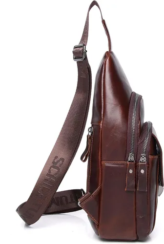Vista 167 de LUKZIJAES Bolso bandolera de cuero genuino para hombre