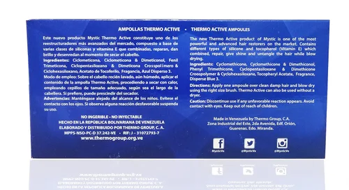 Vista 2 de Mystic Thermo Active - Ampolla capilar con brillo y suavidad excepcionales, con siliconas y vitamina E (tocoferol) (paquete de 7)