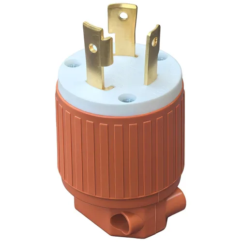 Vista 6 de Nema L5-30P - Enchufe de bloqueo para generador, bloqueo giratorio L5-30P, 30A 125V, 2 polos y 3 cables, conector de alimentación de CA montado