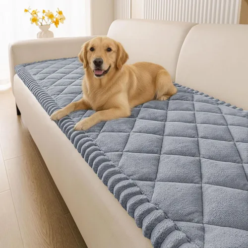Vista 16 de Smiry Couch Cover for Dogs, Non Slip Washable Pet Sofa Protector for Large Dogs, Cats, Fuzzy Plush Sofa Covers Backrest & Armrest, Against Fur, Dirt