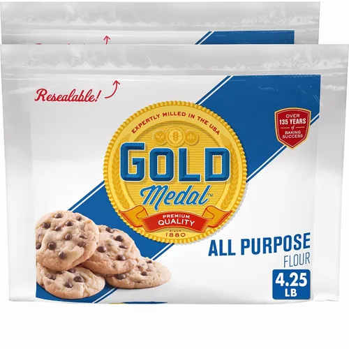 Vista 6 de Gold Medal Harina multiusos, harina para hornear, bolsa resellable de 3 libras