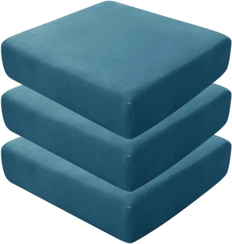 Vista 26 de Fundas de asiento de terciopelo ultra suave, fundas de cojín de asiento suave SOFE fundas de sofá con parte inferior elástica lavable funda