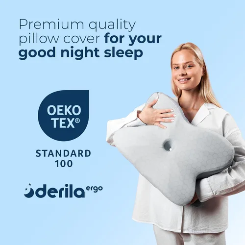 Vista 8 de Derila Ergo - Funda de almohada térmica para almohada cervical para cuello cervical, almohada refrescante para almohada de espuma viscoelástica
