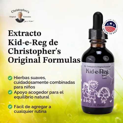 Vista 4 de Dr. Christopher's Formula Original Kid-E-Reg - Tónico intestinal, 2 onzas líquidas