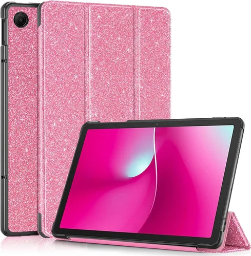 Vista 9 de Caweet Funda para T-Mobile Revvl Tab 2 de 10.1 pulgadas lanzada en 2025, carcasa rígida ligera con soporte de triple pliegue con cierre magnético