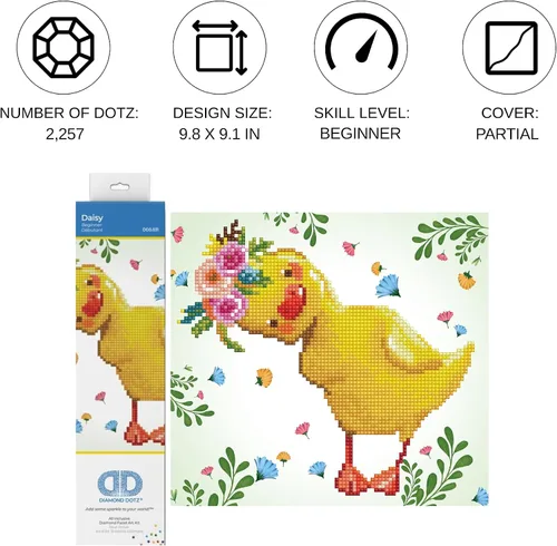 Vista 2 de Diamond Dotz Kit Daisy Principiante 9.8 in x 9.1 in