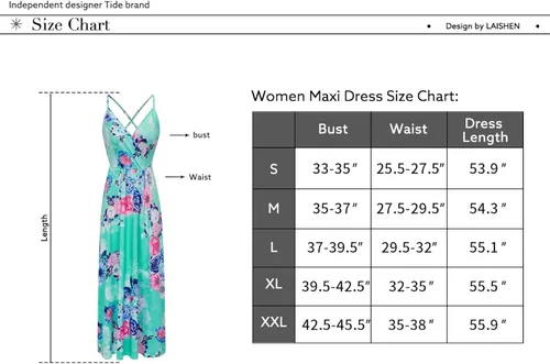 Vista 7 de LAISHEN Vestido de verano para mujer cuello en V floral sin espalda con bolsillo