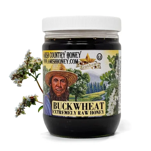 Vista 10 de Goshen Honey Miel dorada de montaña extremadamente cruda, sin filtrar, sin procesar, pura y natural de Amish Country en los Estados Unidos, rico