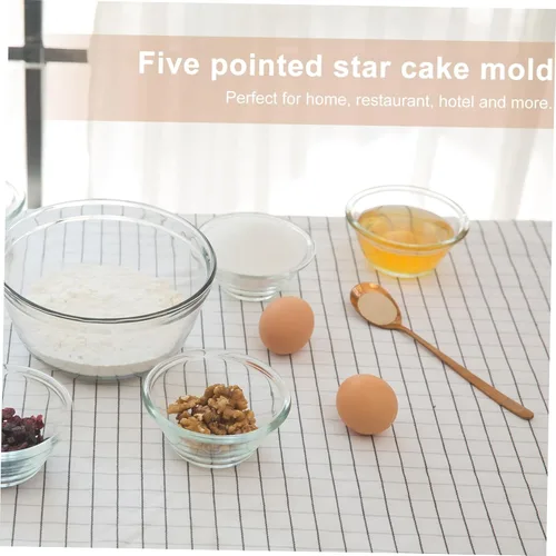 Vista 7 de PRETYZOOM Molde para pasteles con forma de estrella, de Ptfe, de oro, antiadherente, para restaurantes y hoteles en el hogar, para pudín de pasteles