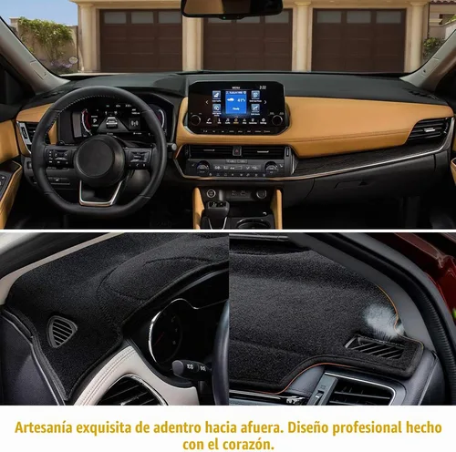 Vista 5 de Cubierta Alfombrilla Tapete para Tablero Dashboard Antideslizante Personalizada Compatible con Nissan Rogue 2021 2022 2023 Protector Parasol Sin HUD