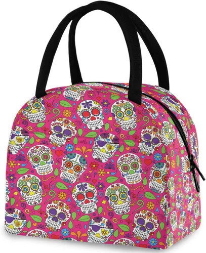 Vista 27 de Bolsa de almuerzo reutilizable para mujer africana con bolsillo frontal con cierre de cremallera aislada, bolsa térmica para el trabajo, picnic