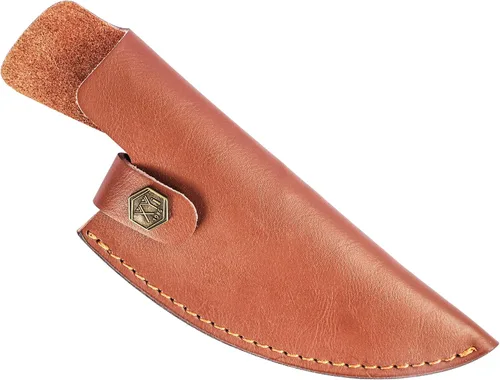 Vista 10 de XYJ Funda para cuchillo de 5.5 pulgadas para cuchillo de carnicería de cuero suave con asa para cinturón, buena para proteger la hoja fija y llevar