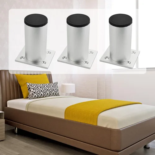 Vista 6 de TOVOT 4 patas redondas de 3 pulgadas para muebles, patas de sofá de aleación de aluminio, patas de metal resistentes para muebles, gabinetes y sofás