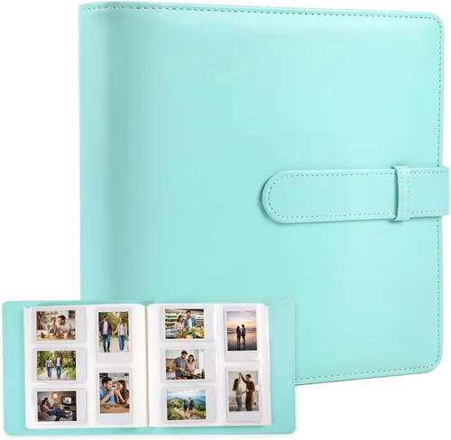 Vista 11 de Álbum de fotos de 320 bolsillos para fotos Polaroid de 2 x 3 pulgadas y Fujifilm Instax Mini, funda de piel sintética con caja de regalo premium