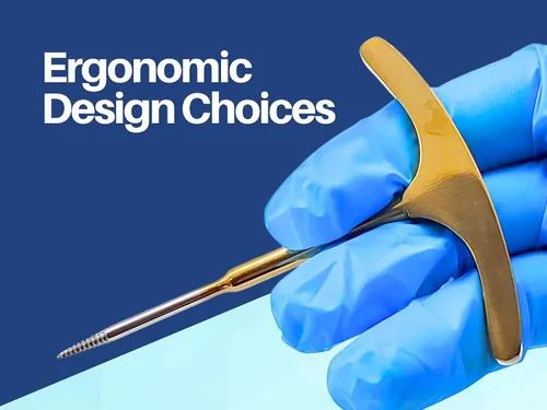 Vista 6 de Elevador de tornillo de extracción de raíces dentales para raíces delanteras, mango ergonómico, herramienta dental para cirugía oral, extracción