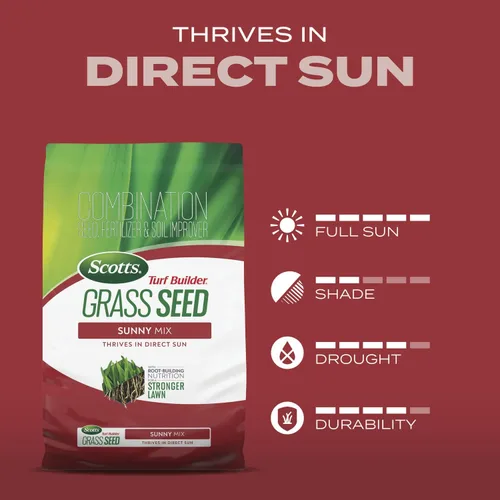 Vista 8 de Scotts Turf Builder Grass Seed Sunny Mix, 2.4 libras.