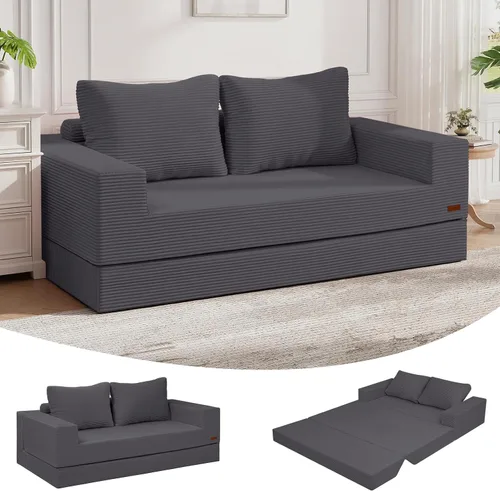 Vista 15 de COMAX Sofá cama futón, sofá cama convertible, sofás plegables sin hueso