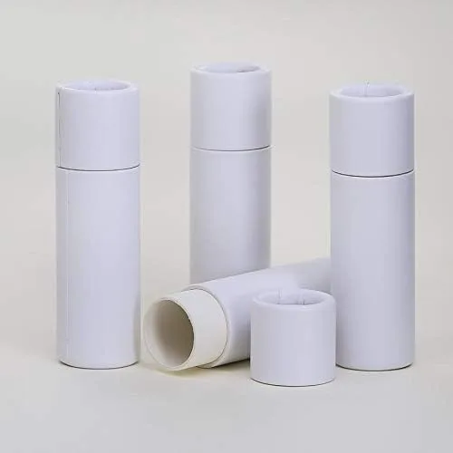 Vista 2 de 100 tubos de bálsamo labial de cartón kraft blanco de 1/3 onzas/ungüento/cosmético/loción
