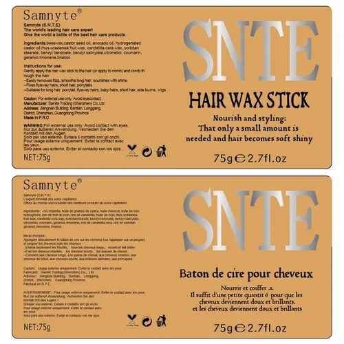 Vista 8 de Samnyte Barra de cera para el cabello Flyaway, barra domadora de cabello Fly Away para cabello de bebé, barra de acabado de cabello funciona en 3