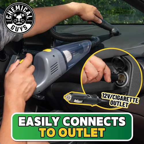 Vista 6 de Chemical Guys EQP410 DetailVac - Aspiradora portátil de mano para automóvil, motor eléctrico de 110 W 8.8 amperios