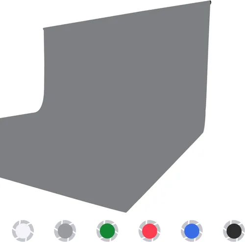 Vista 8 de ISSUNTEX Telón de Fondo Gris de 5 x 6.5 pies, Estudio Fotográfico, Pantalla Plegable de Alta Densidad para Fotografía de Video y Televisión