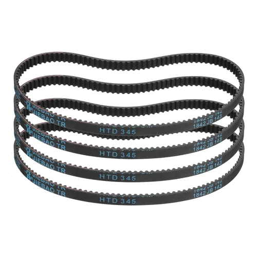 Vista 90 de uxcell 4 piezas HTD-3M Correa de Distribución de Goma 48 Dientes, Longitud de Paso 144mm x Ancho 6mm x Altura 2.4mm, Correa de Polea de Distribución