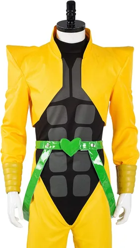 Vista 3 de CosplayCos Dio Brando - Disfraz de cosplay Dio, chaqueta y camisa, conjunto de traje